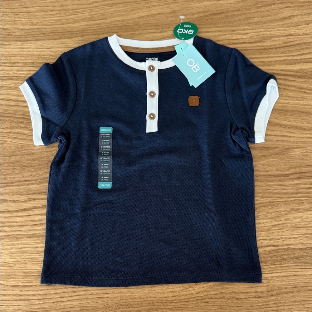 Obaibi - Navy Blue Kids Shirt